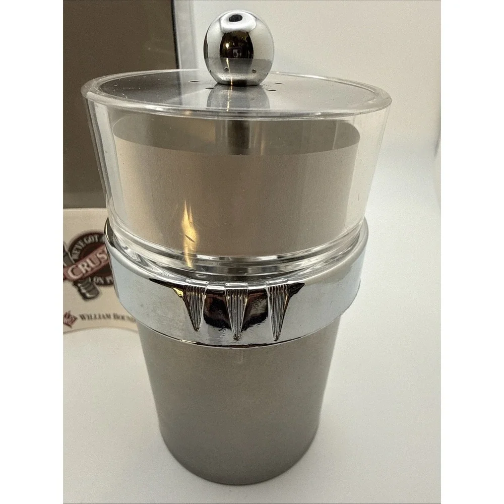 William Bounds Chrome Acrylic Adjustable Pepper Or Salt Grinder Mill USA